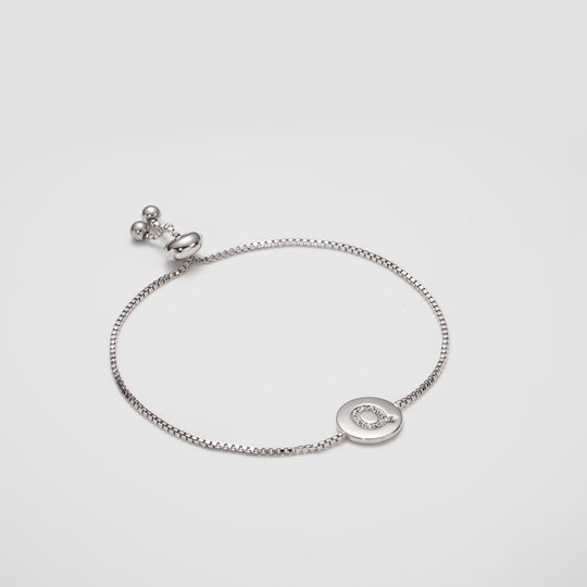 Initial Friendship Bracelet Letter Q Created with Zircondia® Crystals Video