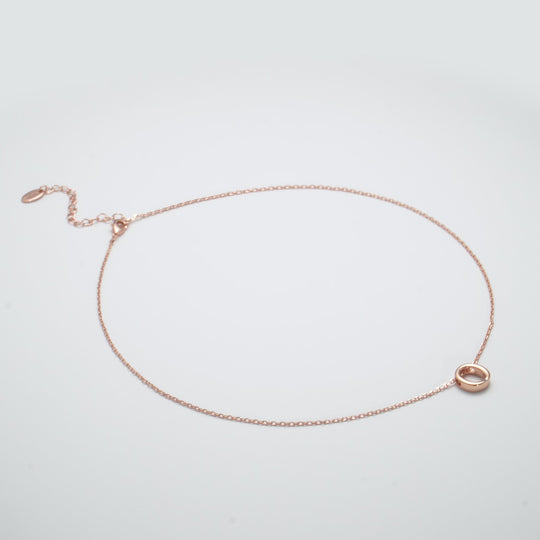 Rose Gold Plated Initial Necklace Letter O Created with Zircondia® Crystals Video