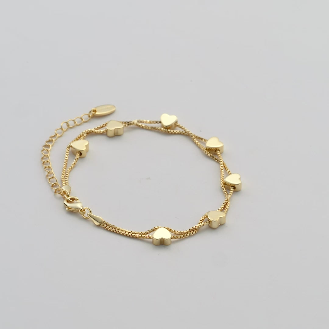 Gold Plated Heart Bracelet Video