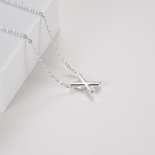 Initial Necklace Letter X Created with Zircondia® Crystals Video