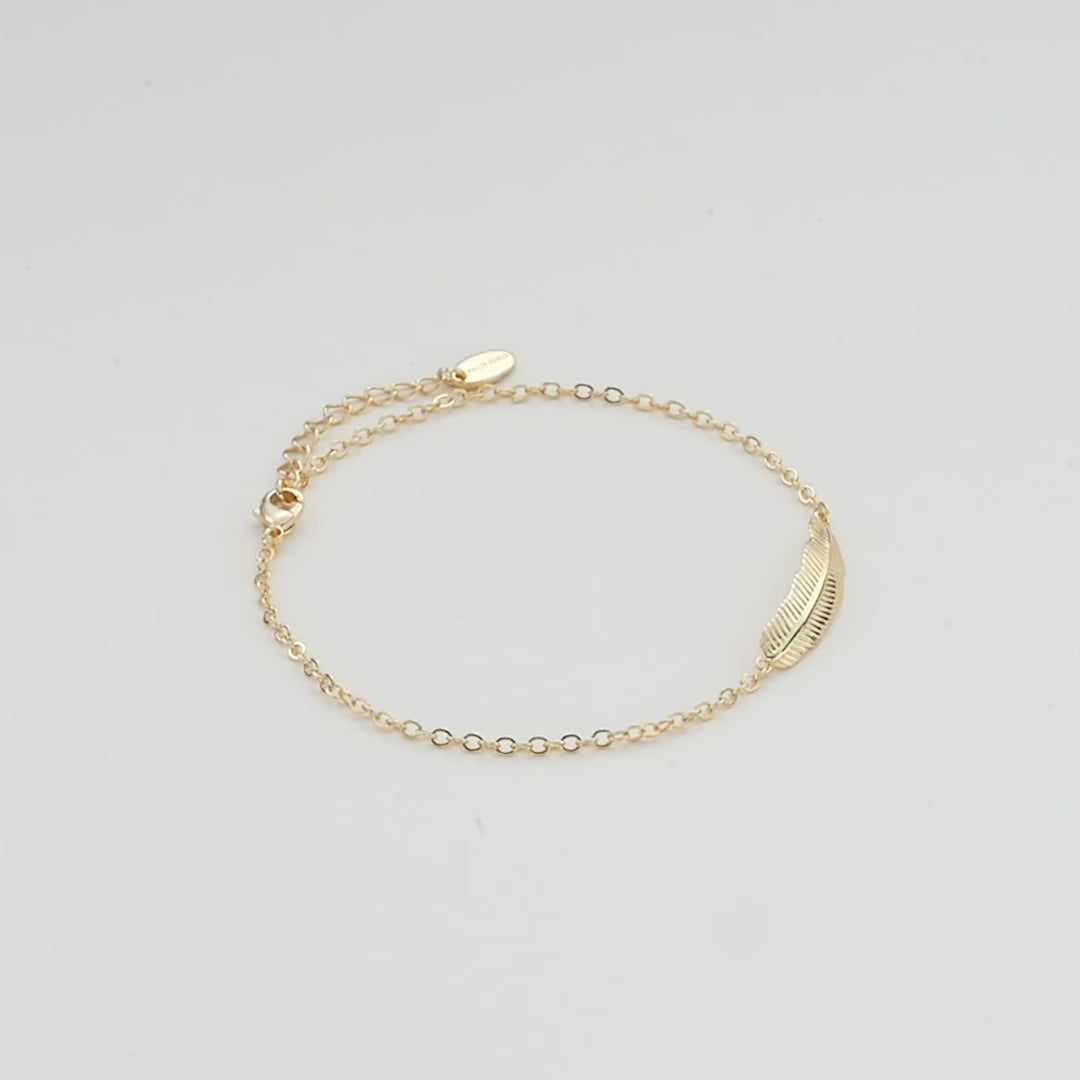 Gold Plated Feather Anklet Video