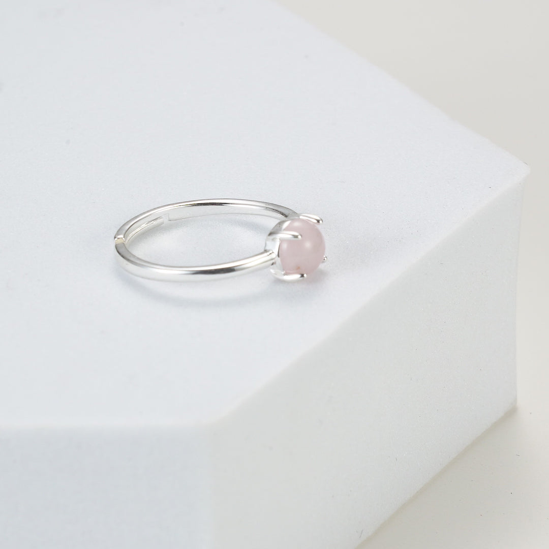 Rose Quartz Adjustable Ring Video