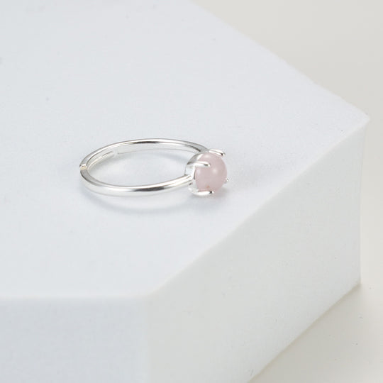 Rose Quartz Adjustable Ring Video
