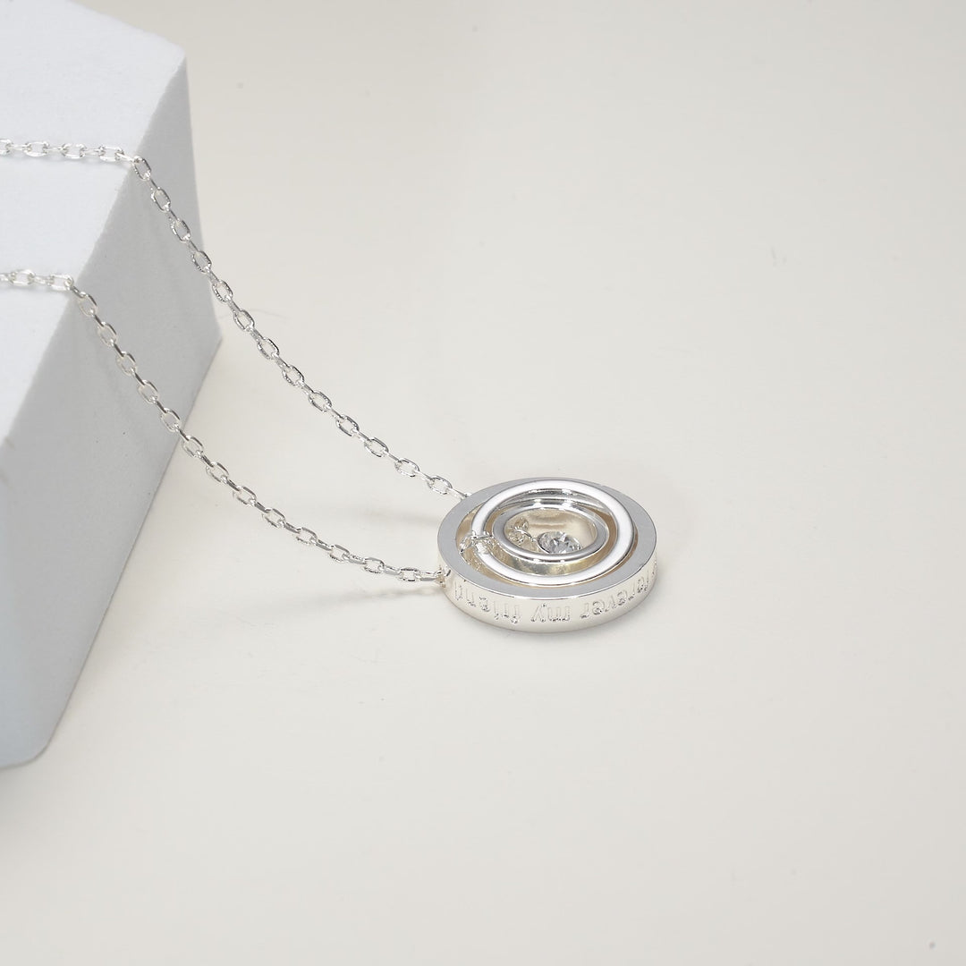Silver Plated Always My Mother Quote Necklace Created with Zircondia® Crystals Video