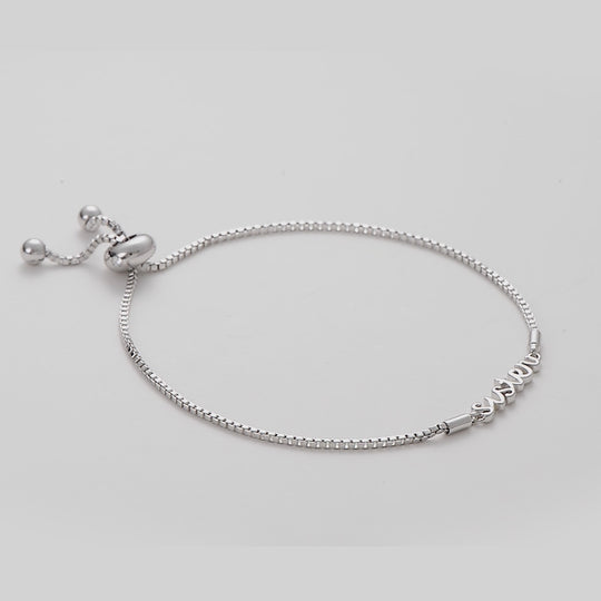 Silver Plated Sister Bracelet Created with Zircondia® Crystals Video