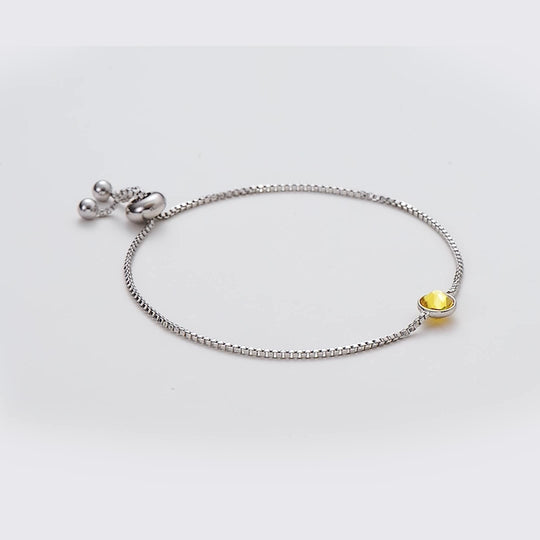 November (Topaz) Birthstone Bracelet Created with Zircondia® Crystals Video