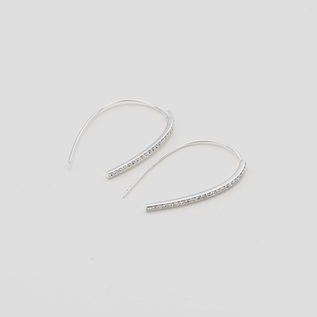 Thread Earrings Created with Zircondia® Crystals Video