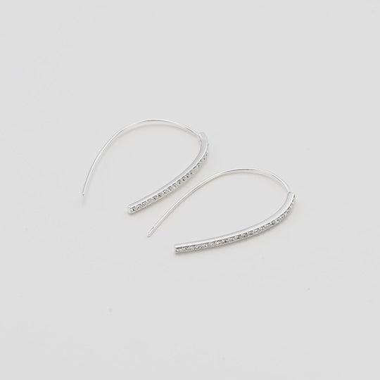 Thread Earrings Created with Zircondia® Crystals Video