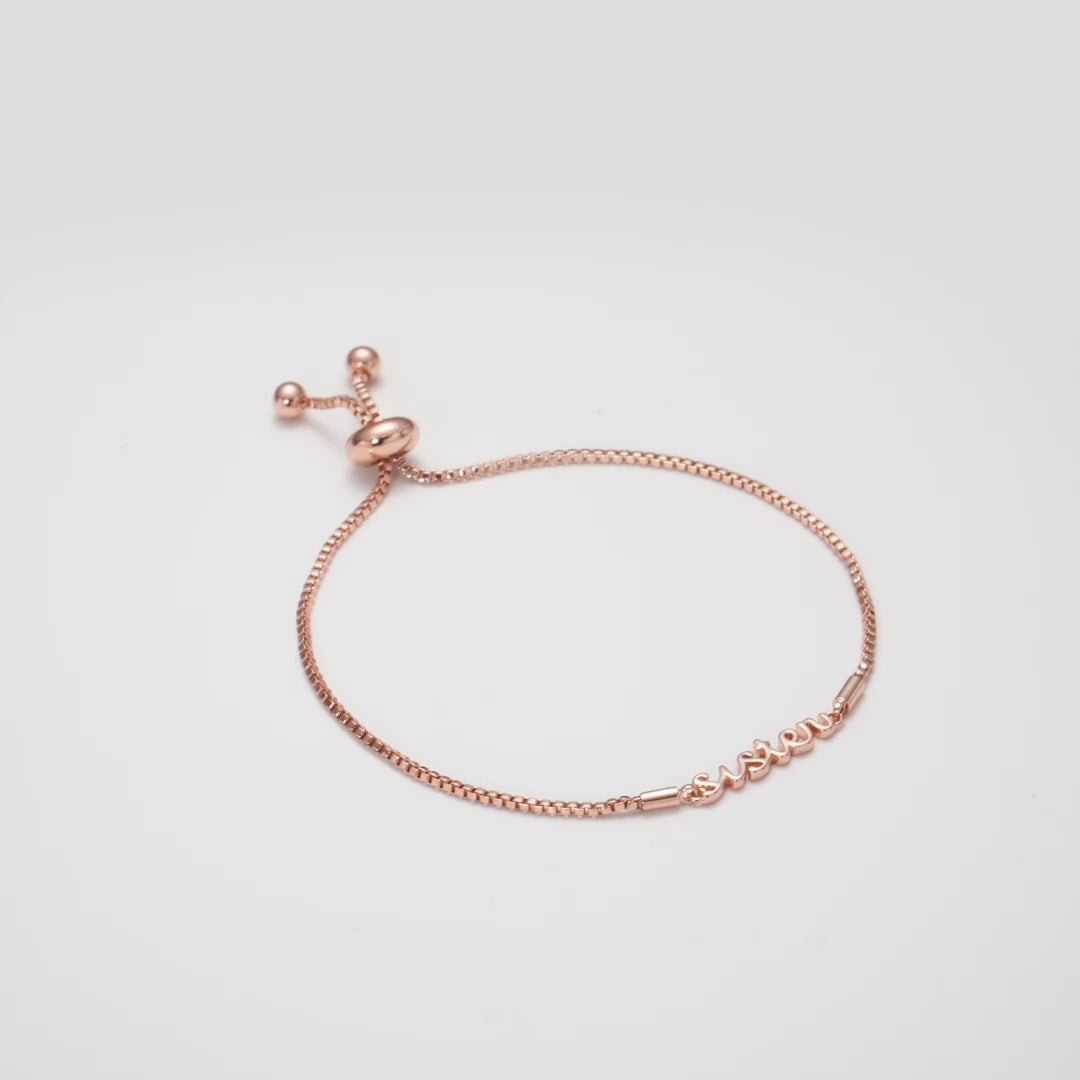 Rose Gold Plated Sister Bracelet Created with Zircondia® Crystals Video