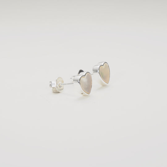 Mother of Pearl Heart Stud Earrings Video