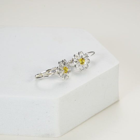 Daisy Crystal Drop Earrings Created with Zircondia® Crystals Video