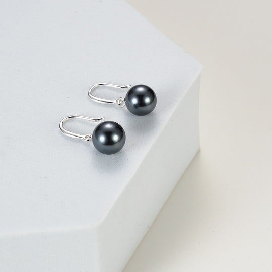 Sterling Silver Grey Pearl Drop Earrings Video