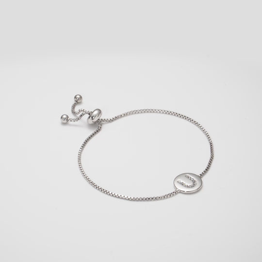 Initial Friendship Bracelet Letter U Created with Zircondia® Crystals Video