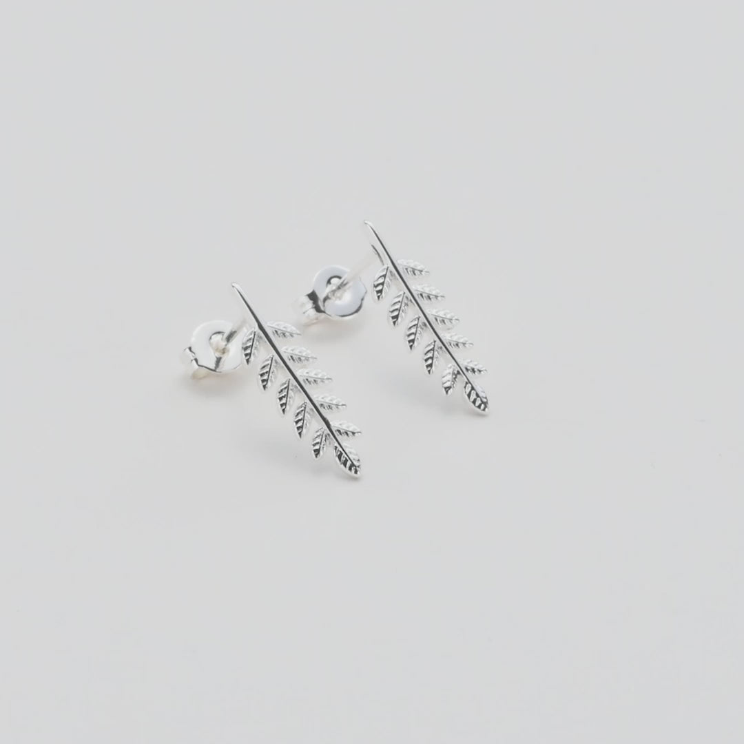 Silver Plated Leaf Earrings Video