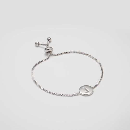 Initial Friendship Bracelet Letter J Created with Zircondia® Crystals Video
