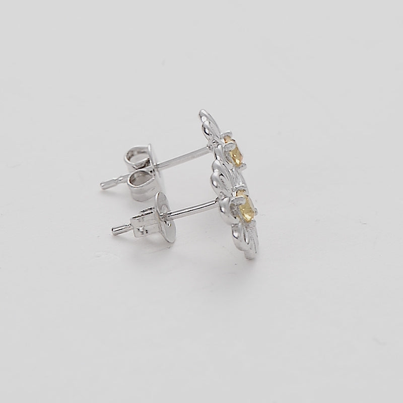 Daisy Stud Earrings Created with Zircondia® Crystals Video
