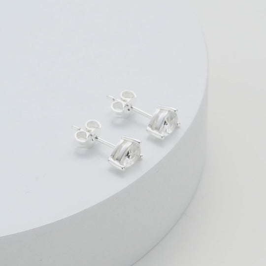 Pear Earrings Created with Zircondia® Crystals Video