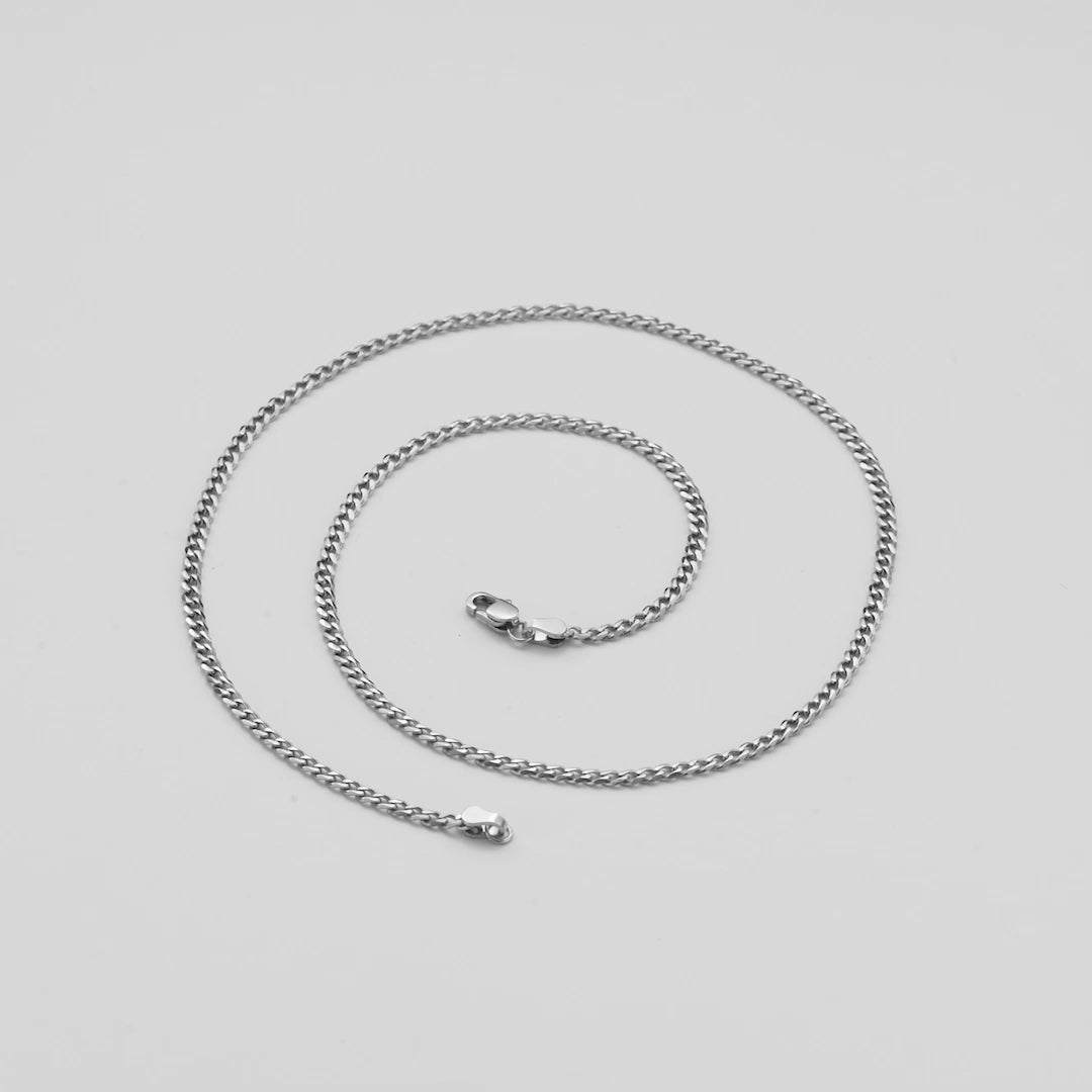 Men's 3mm Stainless Steel 18-24 Inch Curb Chain Necklace Video