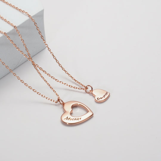 Rose Gold Plated Mother and Daughter Necklace Set Video
