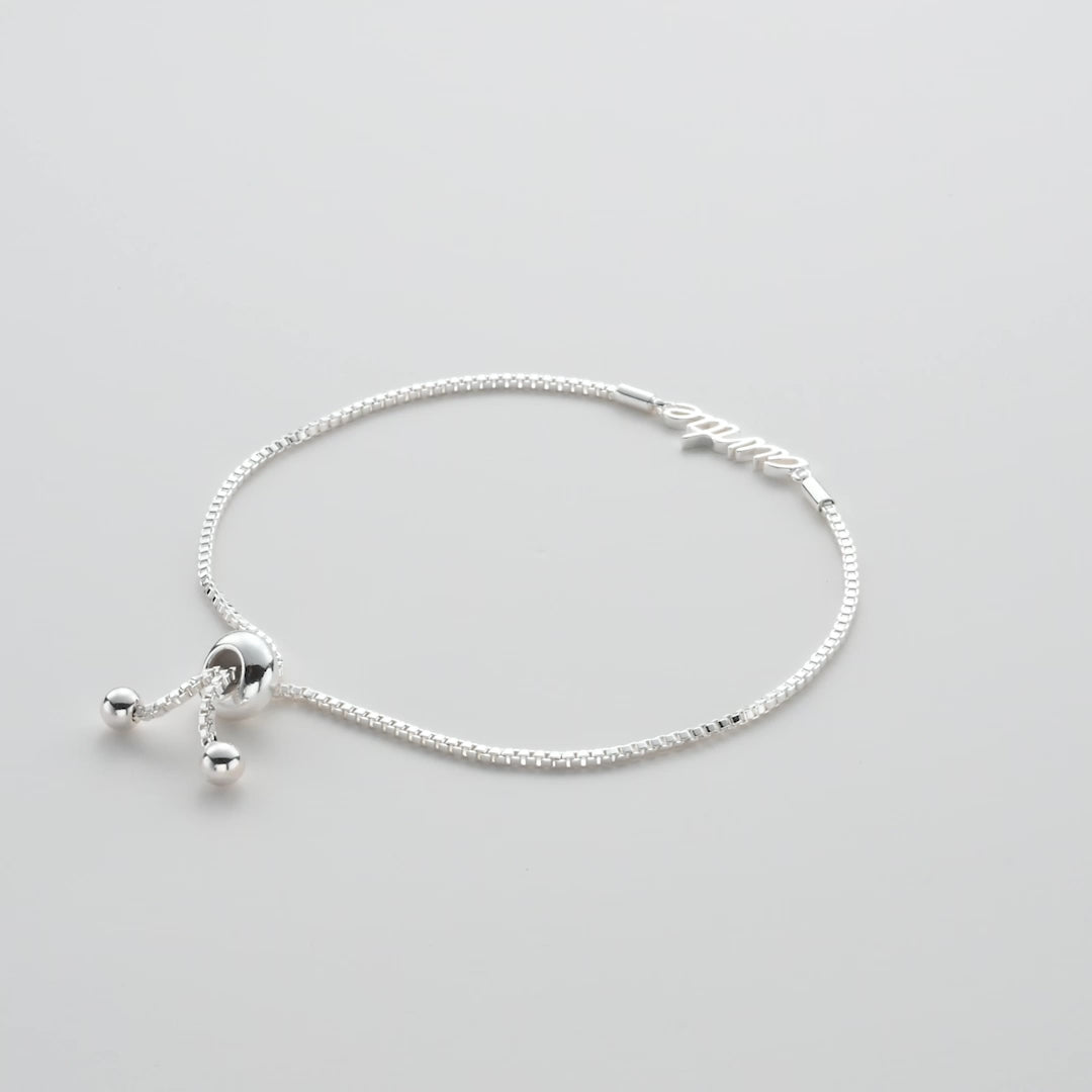 Silver Plated Auntie Bracelet Created with Zircondia® Crystals Video