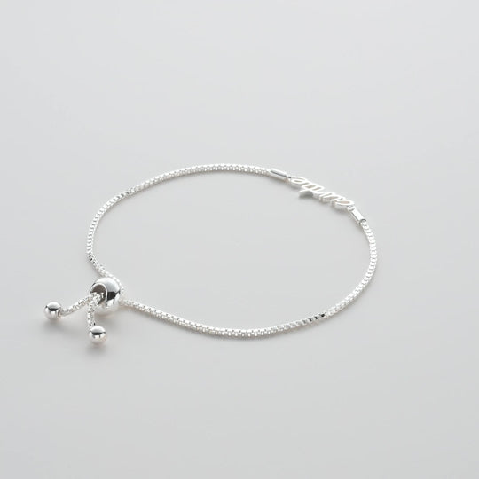 Silver Plated Auntie Bracelet Created with Zircondia® Crystals Video