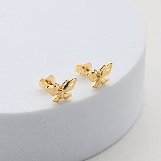 Gold Plated Butterfly Stud Earrings Video