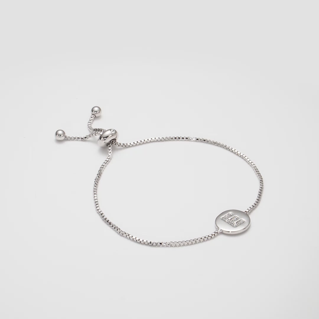 Initial Friendship Bracelet Letter E Created with Zircondia® Crystals Video
