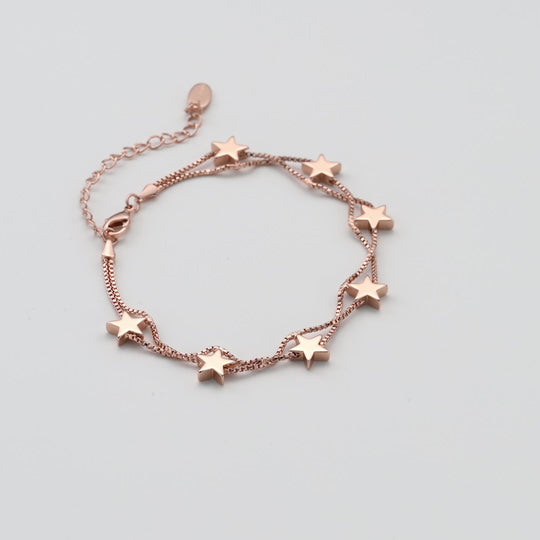 Rose Gold Plated Star Bracelet Video