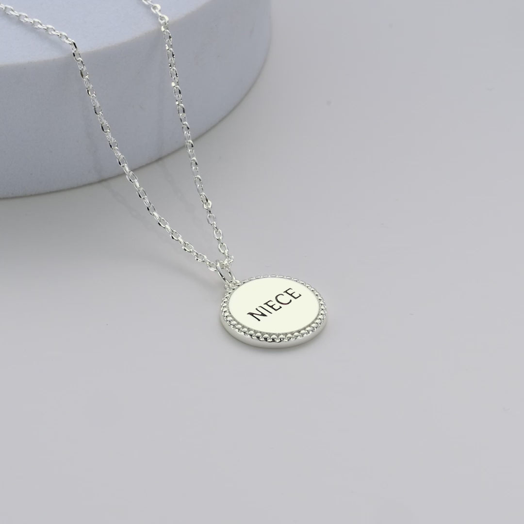 Silver Plated Filigree Disc Niece Necklace Video
