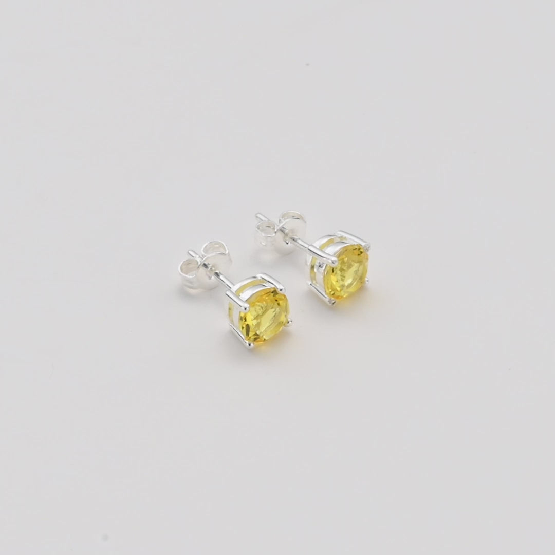 November (Topaz) Birthstone Earrings Created with Zircondia® Crystals Video