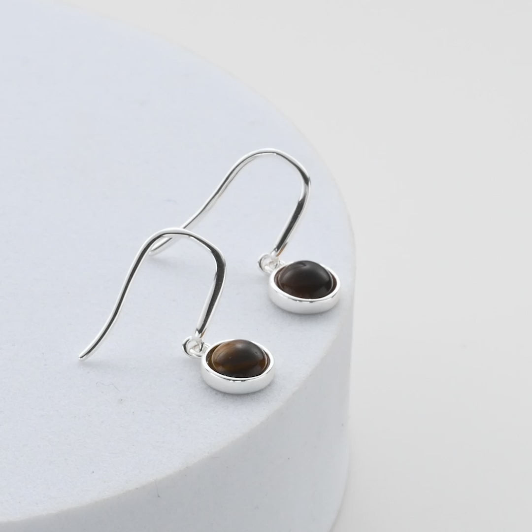 Tiger's Eye Drop Earrings Video