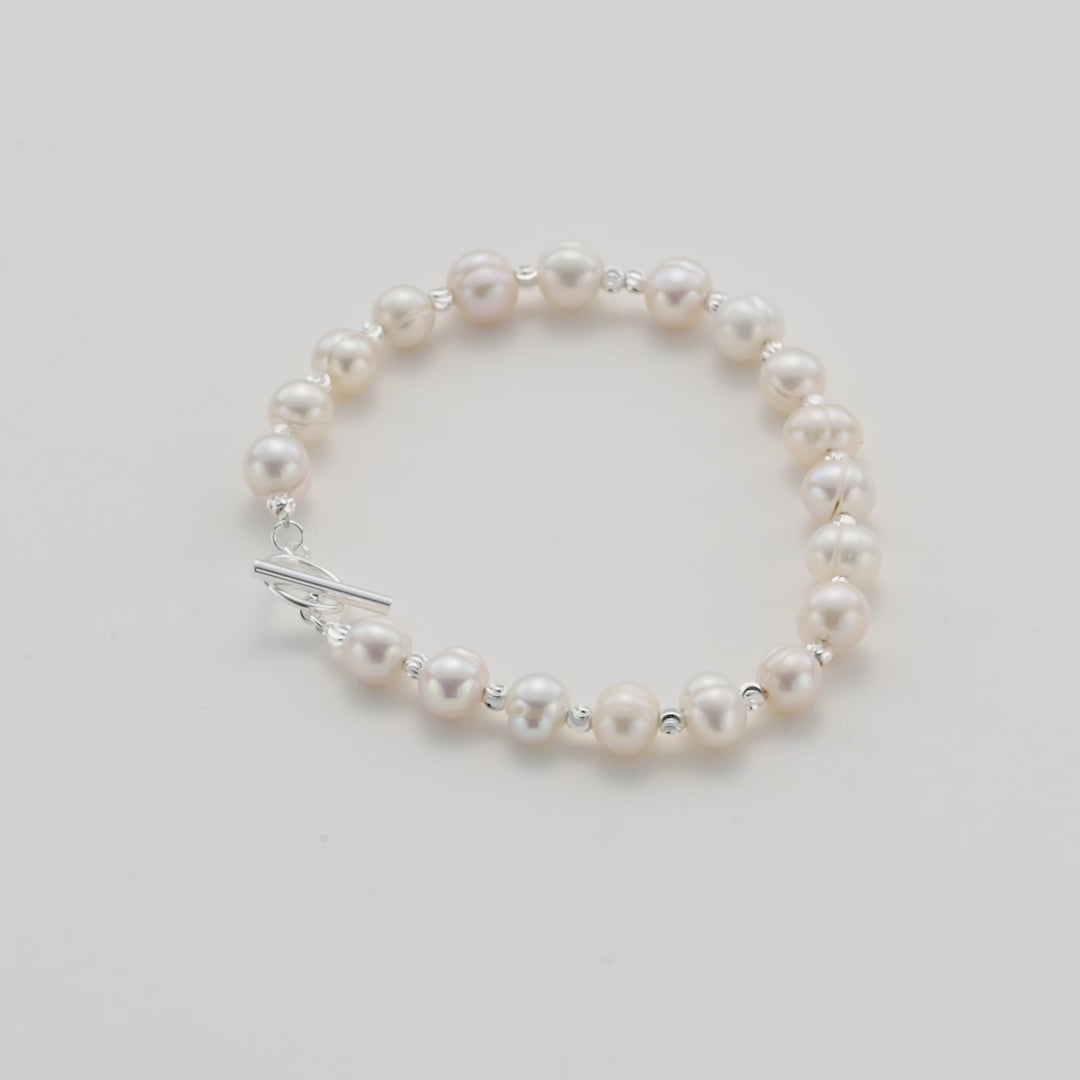 Freshwater Baroque Pearl T-Bar Bracelet Video
