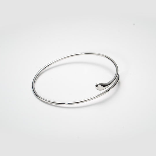 Silver Plated Teardrop Bangle Video