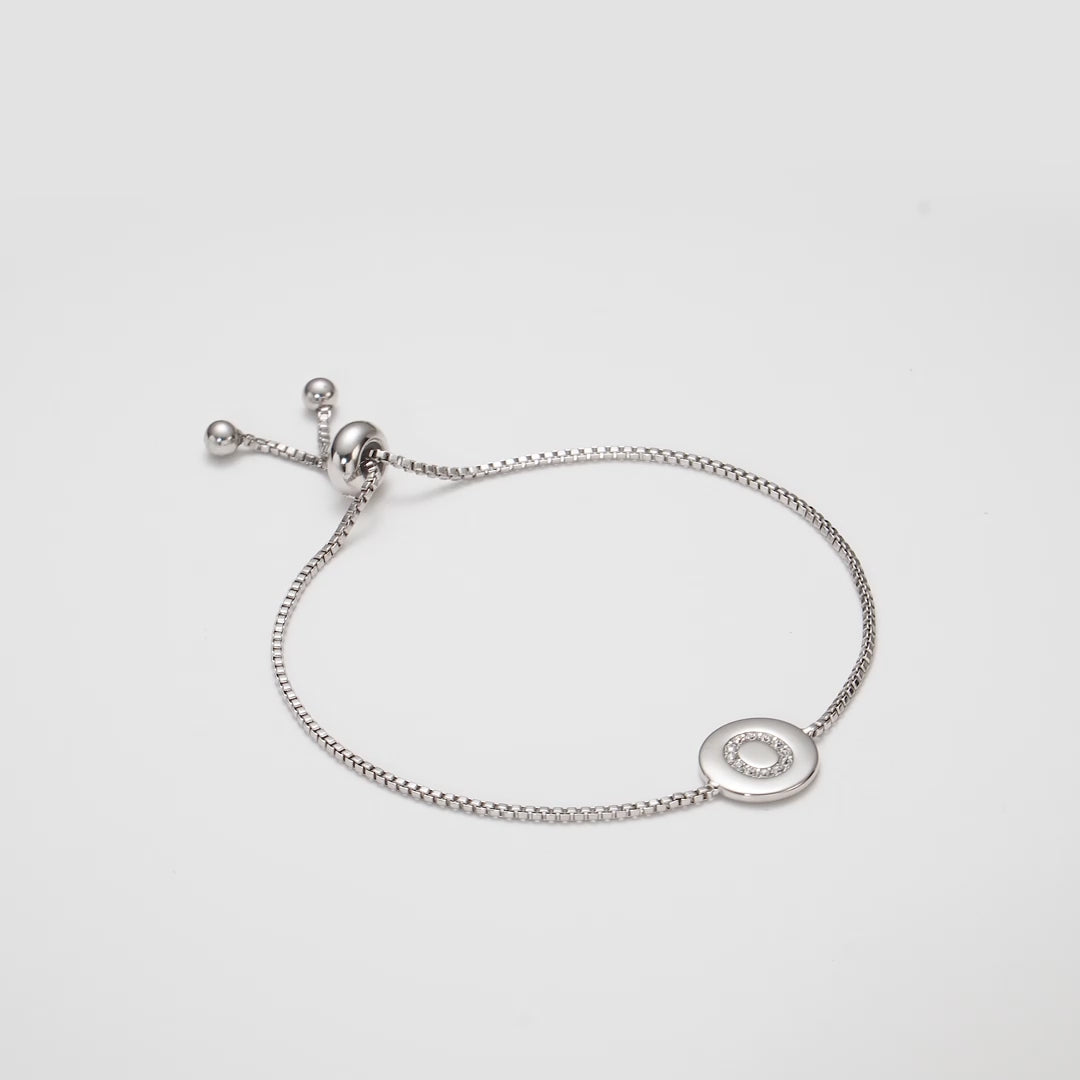 Initial Friendship Bracelet Letter O Created with Zircondia® Crystals Video