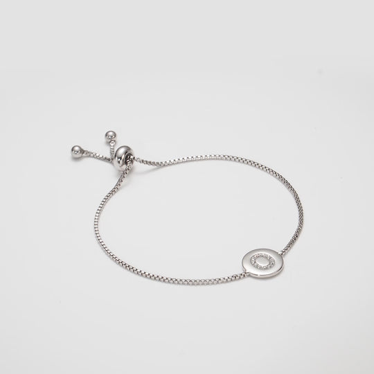 Initial Friendship Bracelet Letter O Created with Zircondia® Crystals Video
