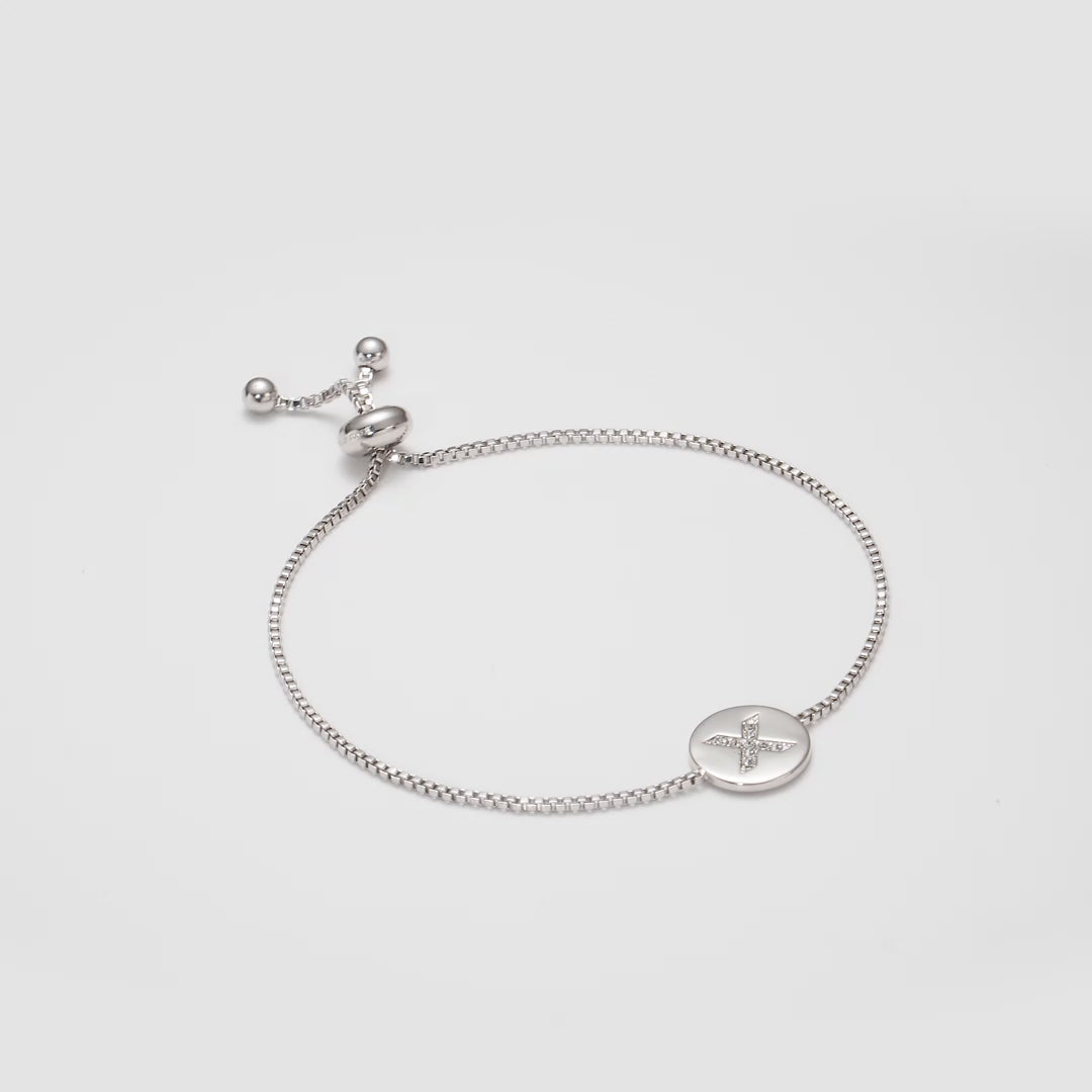 Initial Friendship Bracelet Letter X Created with Zircondia® Crystals Video
