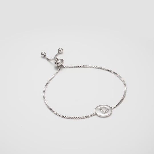 Initial Friendship Bracelet Letter D Created with Zircondia® Crystals Video
