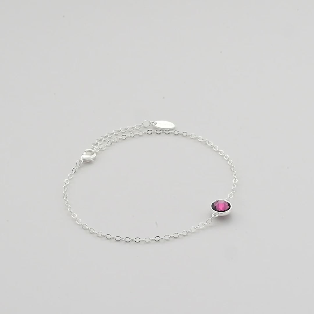 Purple Crystal Anklet Created with Zircondia® Crystals Video