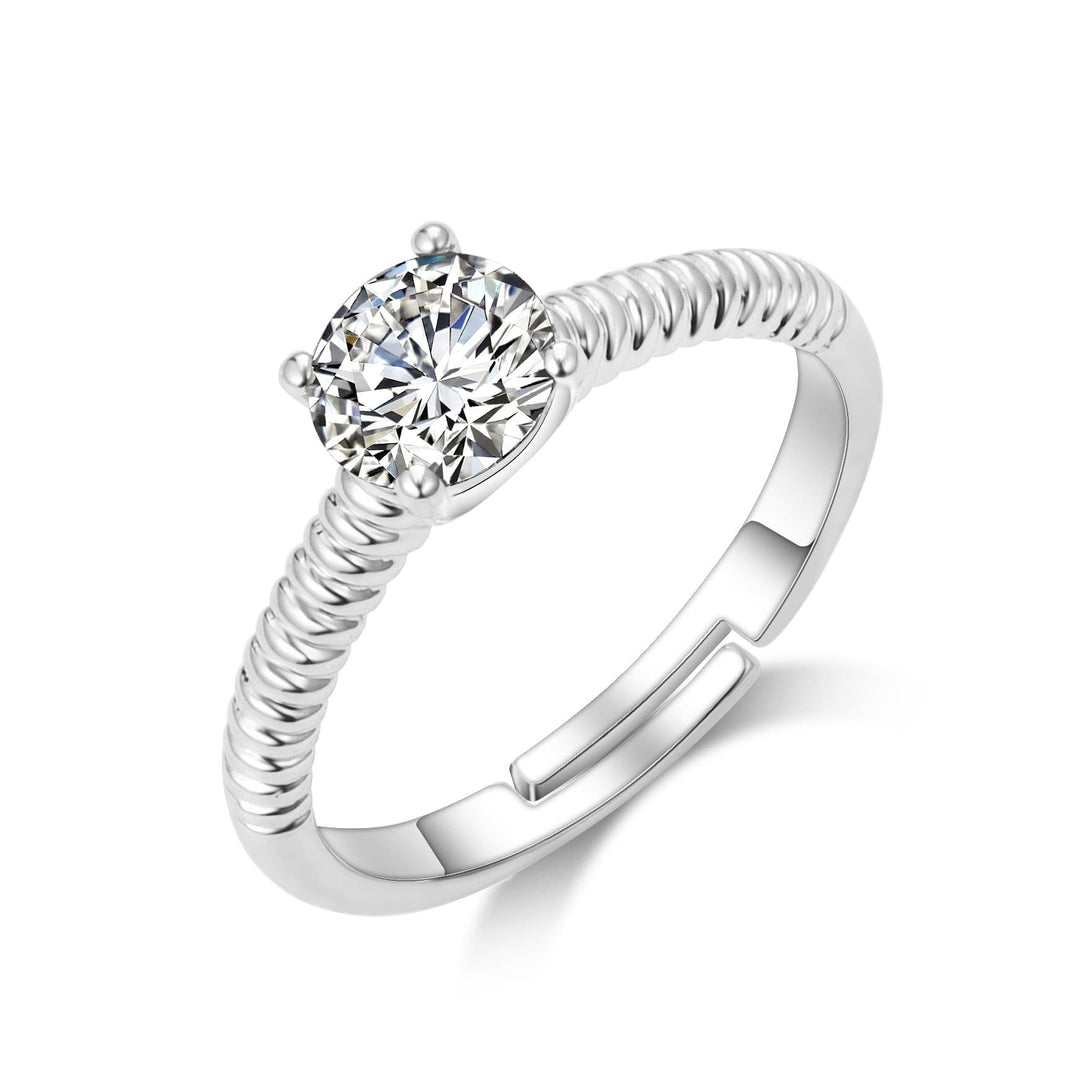Adjustable Crystal Ring Created with Zircondia® Crystals - Philip Jones Jewellery