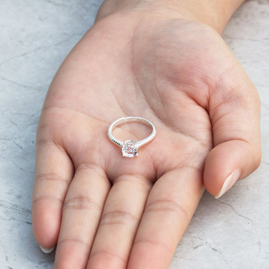 Adjustable Crystal Ring Created with Zircondia® Crystals - Philip Jones Jewellery