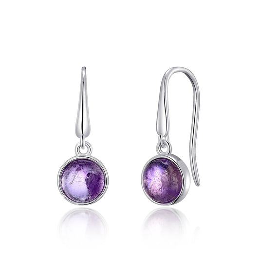 Amethyst Drop Earrings with Quote Card - Philip Jones Jewellery