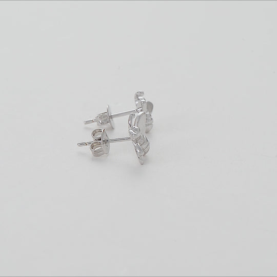 Silver Plated Bumble Bee Earrings Video