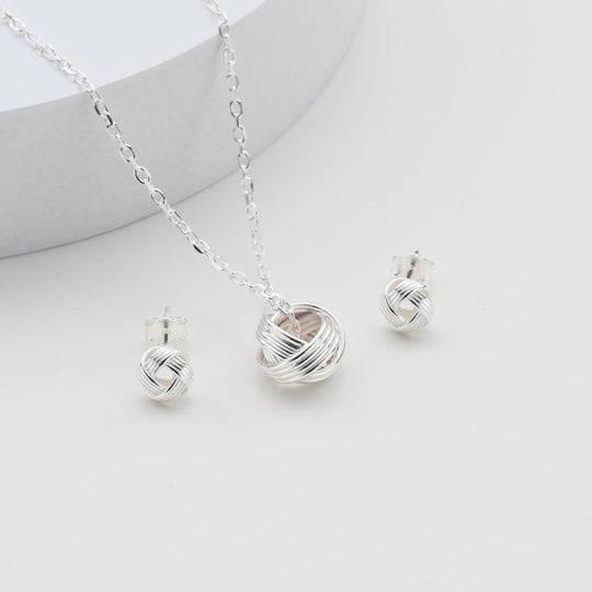 Sterling Silver Friendship Quote Knot Set Video