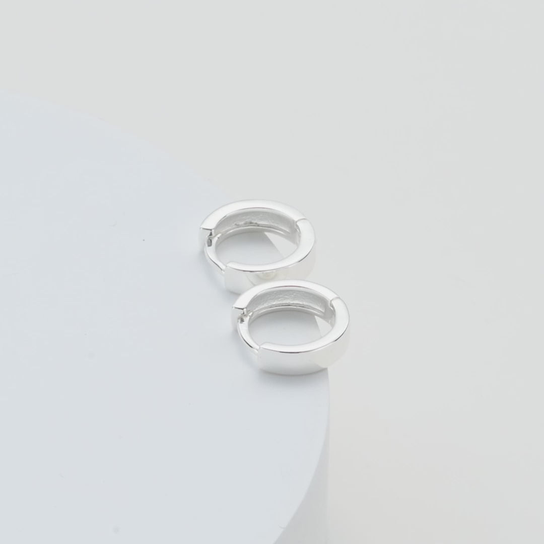 Silver Plated Huggie Earrings Video