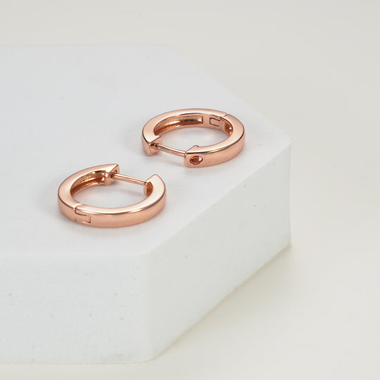 Rose Gold Plated Hoop Earrings Video