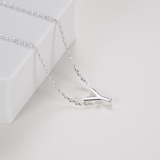 Initial Necklace Letter Y Created with Zircondia® Crystals Video