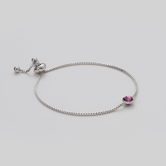 Purple Crystal Bracelet Created with Zircondia® Crystals Video