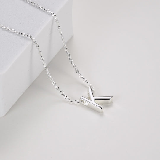 Initial Necklace Letter K Created with Zircondia® Crystals Video