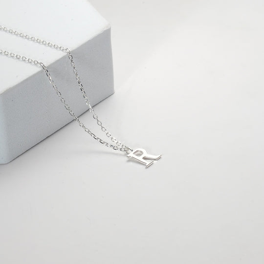 Sterling Silver Initial R Necklace Video