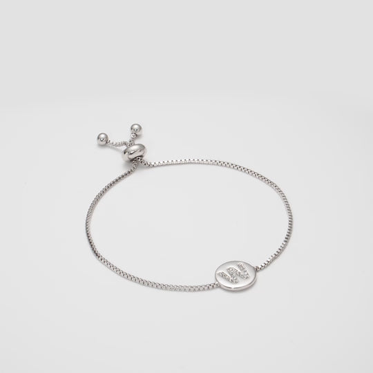 Initial Friendship Bracelet Letter W Created with Zircondia® Crystals Video